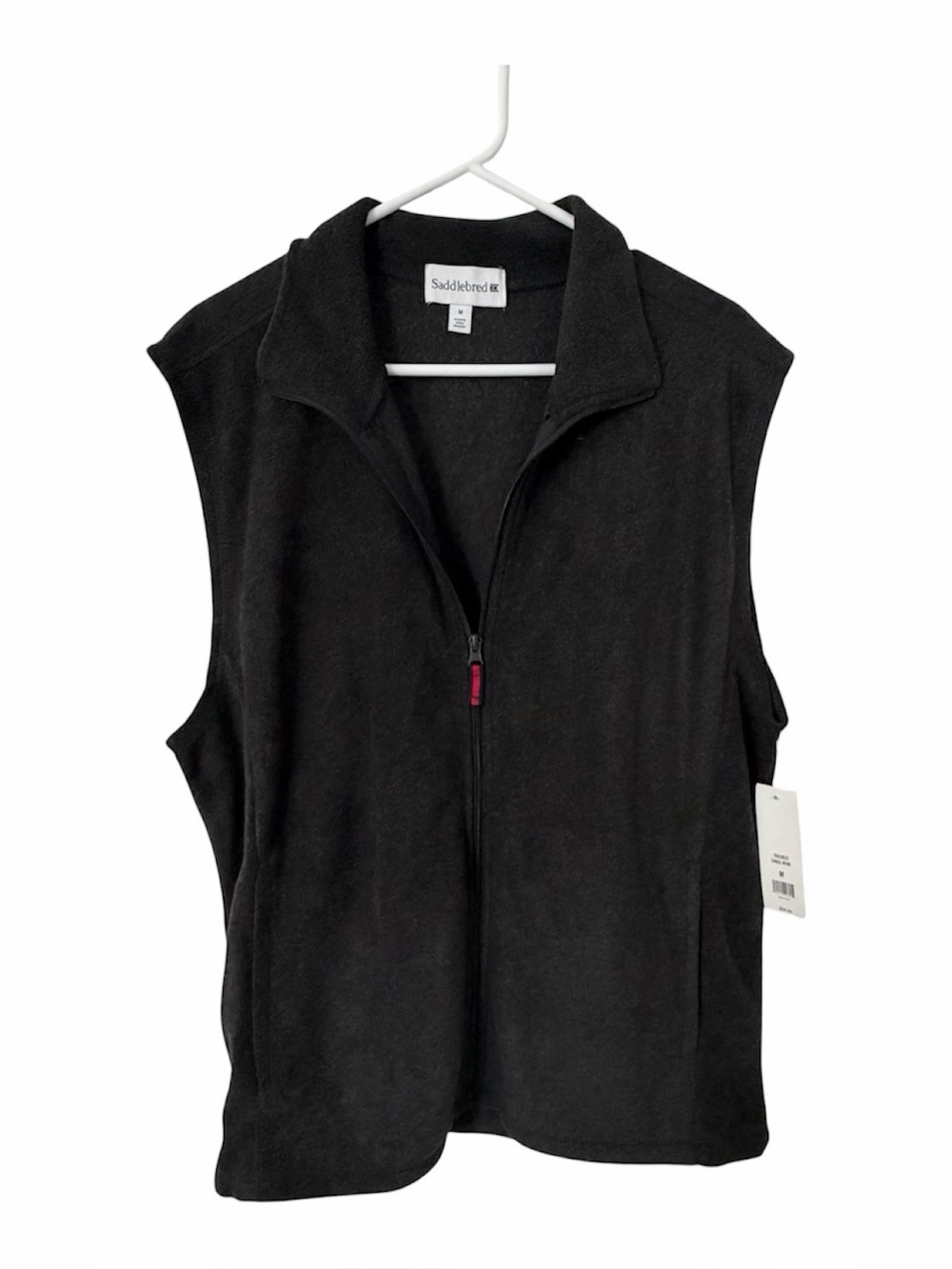 Saddlebred Men’s Charcoal Gray Fleece Vest NWT Medium